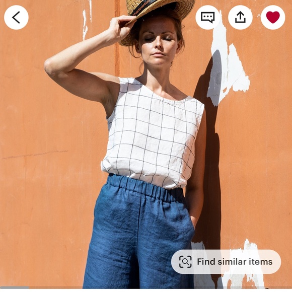 NWOT not perfect linen Vienna sleeveless top - Picture 5 of 8